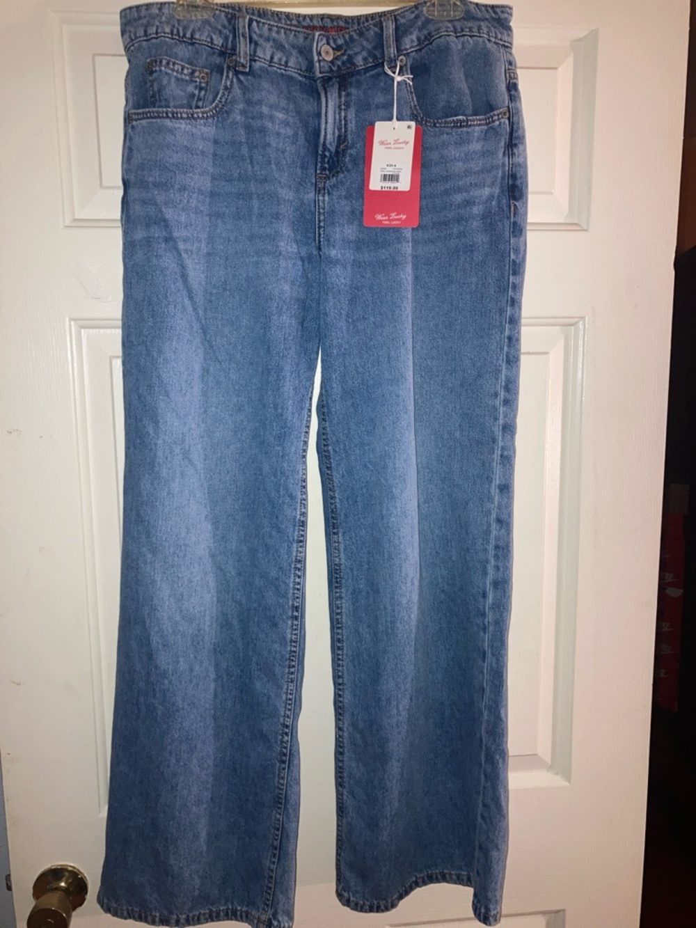 Lucky Brand Women's Wide-Leg Jeans in Light Blue Denim